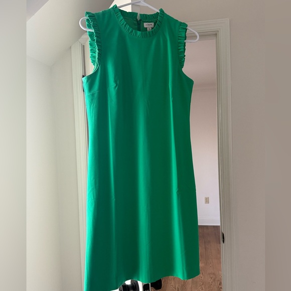 Jcrew Ruffle Suit  Green Sleeveless Dress - Picture 1 of 4